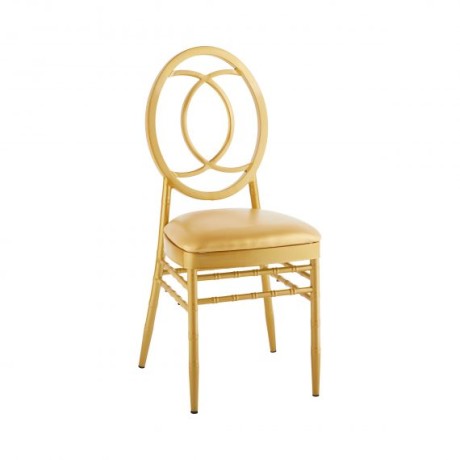 Vermessingter rostfreier Outdoor-Stuhl Goldfarbe pts6997
