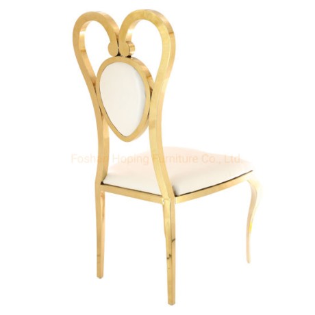 Heart Pattern Brass Plated Outdoor Stainless Chair pts6996