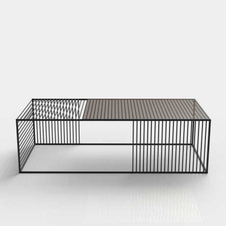 Stainless Outdoor Black Rectangular Wire Table prs9724
