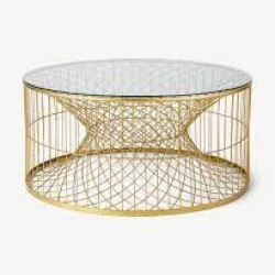 Tavolinë e jashtme me tela prej qelqi, e veshur me tunxh, e pandryshkshme, e brendshme me bazë rrethore me modele, prs9699 Tavolinë e jashtme me tela prej qelqi, e veshur me tunxh, e pandryshkshme, e brendshme me bazë rrethore me modele, prs9699