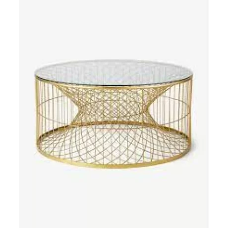 Brass Plated Stainless Inside Patterned Circular Base Glass Outdoor Wire Table prs9699 Brass Plated Stainless Inside Patterned Circular Base Glass Outdoor Wire Table prs9699