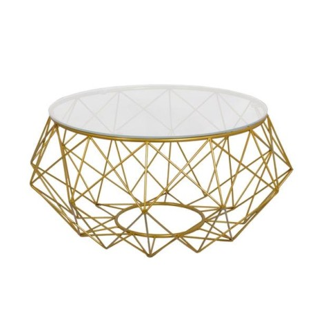Brass Plated Stainless Gold Yellow Legs X Patterned Glass Outdoor Wire Table prs9695