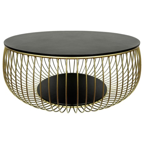 Brass Plated Stainless Black Color Round Mdf Lam Outdoor Wire Table prs9685