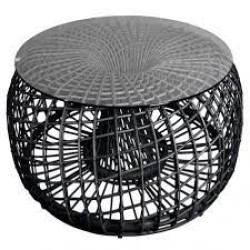 Tavolinë me tela të jashtme prej xhami me bazë të zezë inox prs9717 Tavolinë me tela të jashtme prej xhami me bazë të zezë inox prs9717