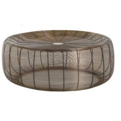 Brass Plated Stainless Round Outdoor Wire Table prs9694