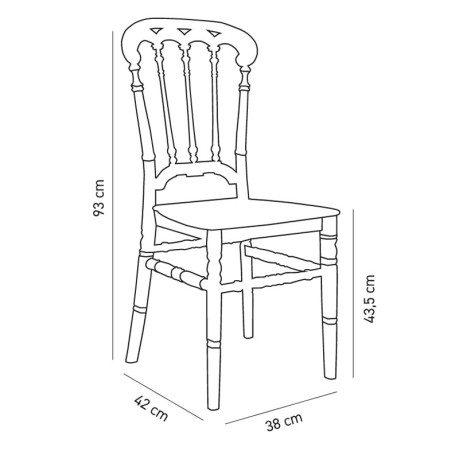 Baroque Style Transparent Wedding Chair