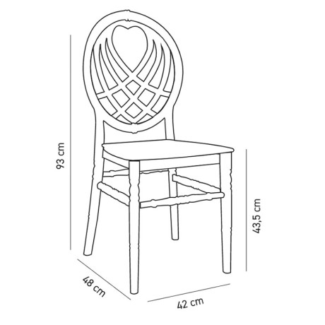 Polycarbonate Stackable Indoor and Outdoor Transparent Chair