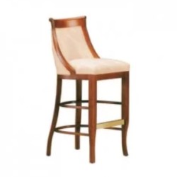 Yarım Kol Ahşap Bar Sandalyesi