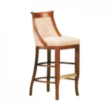 Half Arm Wooden Bar Chair