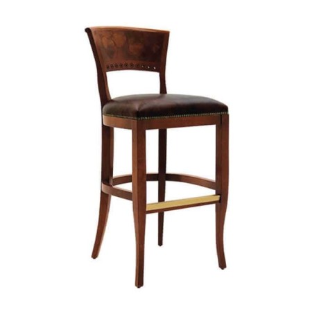 Wooden Backed Bar Chair