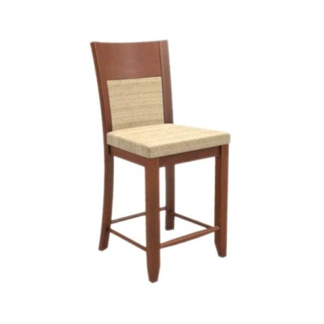 Beige Fabric Wooden Bass Chair