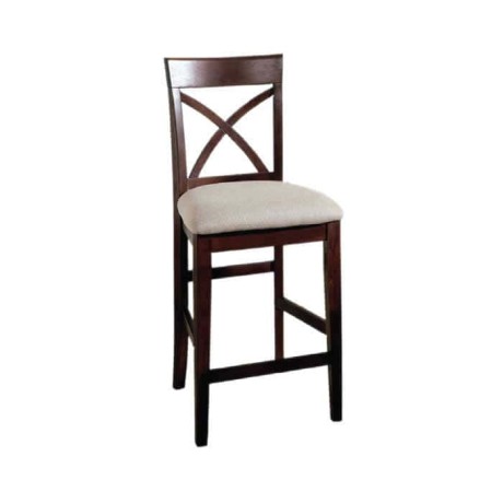 Çapraz Çıtalı Modern Ahşap Bar Sandalye Çapraz Çıtalı Modern Ahşap Bar Sandalye