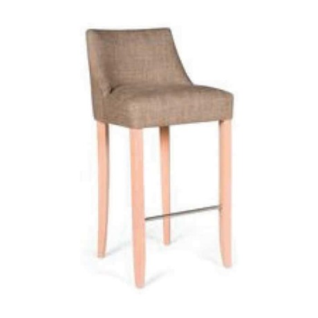 Brown Fabric Bar Chair