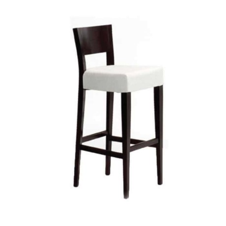 Modern White Fabric Bar Chair