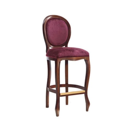 Mürdüm Renkli Kumaşlı Bar Sandalye Mürdüm Renkli Kumaşlı Bar Sandalye