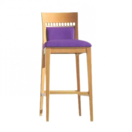 Natural Wooden Modern Bar Chair