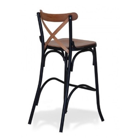 Black Leg Metal Thonet Bar Chair