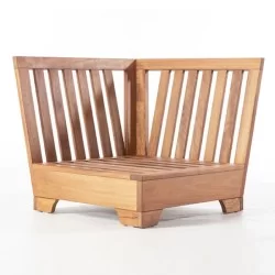 Iroko Corner Piece 2 Обратно производство на вертикални ламели