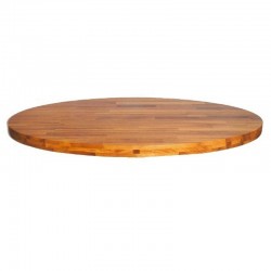 Round Polished Wooden Massive Table Top