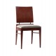 Natural Painted Lukens Leg Bordeaux Fabric Classic Wooden Chair
