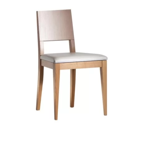 Chaise en bois moderne en bois peint naturel Chaise en bois moderne en bois peint naturel