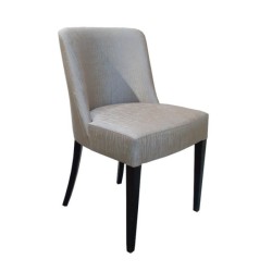 Modern Cafe Armchair with Gray Leather Upholstery Modern Cafe Armchair with Gray Leather Upholstery
