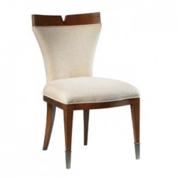 Beige Fabric Upholstered Wooden Modern Armchair