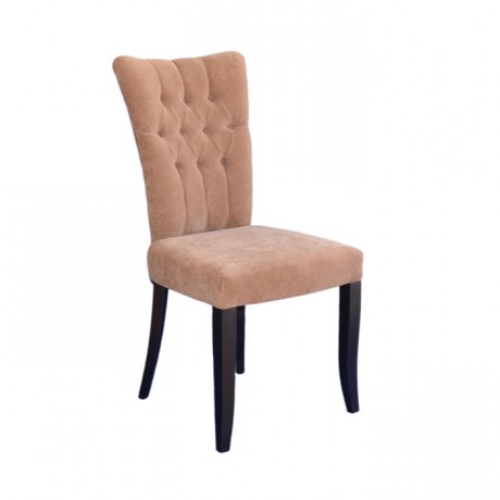 Modern Armchair with Beige Fabric Upholstered