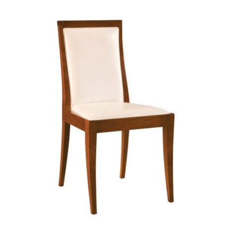 Beyaz Derili Açık Eskitme Modern Sandalye Beyaz Derili Açık Eskitme Modern Sandalye