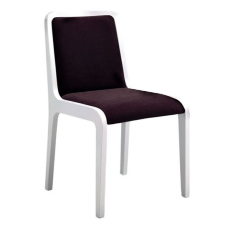 White Lake Painted Plum Color Fabric Modern Chair