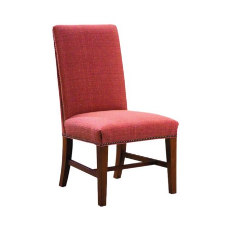 Bordeaux Fabric Upholstered Antique Painted Modern Chair