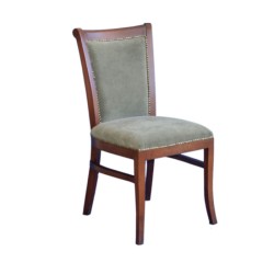 Plum Green Fabric Painted Wooden  Modern Restaurant Chair Plum Green Fabric Painted Wooden  Modern Restaurant Chair