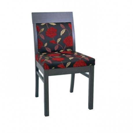 Patterned Fabric Upholstered Dining Room Modern Chair