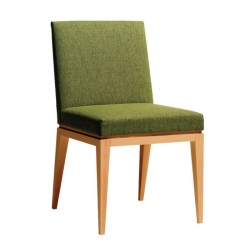 Peanut Green Fabric Upholstered Natural Wooden Modern Armchair Peanut Green Fabric Upholstered Natural Wooden Modern Armchair