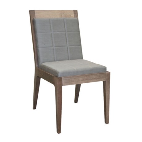 Gray Leather Upholstered Modern Chair