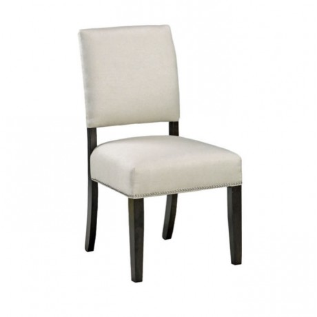Gray Fabric Upholstered Modern Wooden Chair