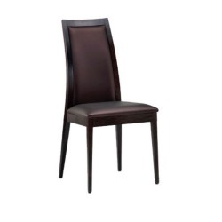 Brown Leather Modern Lounge Wooden Chair Brown Leather Modern Lounge Wooden Chair