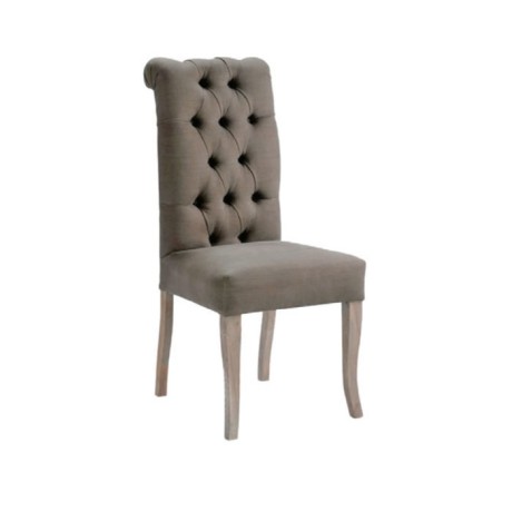 Quilted Gray Fabric Upholstered Hotel Chair