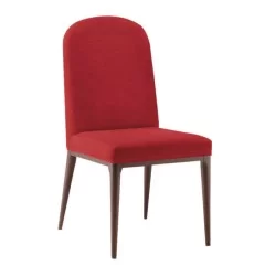 Kırmızı Kumaş Döşemeli Retro Ayaklı Modern Sandalye