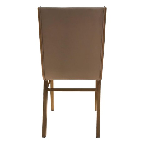 Modern Wooden Chair with Fabric Upholstery