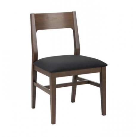 Dark Walnut Color Upholstered Wooden Modern Chair