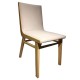 Modern Wooden Chair with Fabric Upholstery