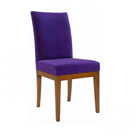 Purple Fabricated Wooden Modern Cafeteria Chair