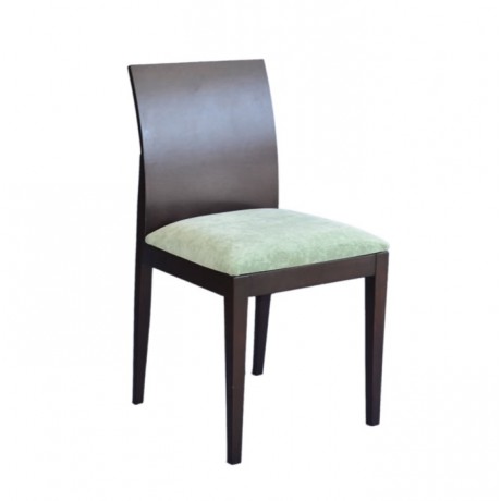 Papel Sırtlı Koyu Ahşap Boyalı Modern Sandalye