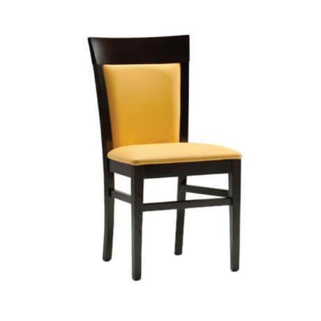 Yellow Fabric Upholstered Dining Room Chair