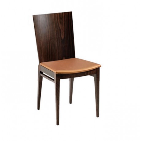 Hornbeam restaurant chair with solid back