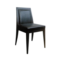 Siyah Derili Siyah Boyalı Modern Sandalye Siyah Derili Siyah Boyalı Modern Sandalye