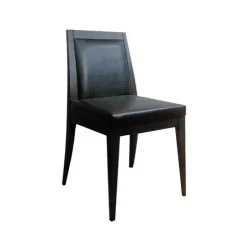 Moderner Sessel Mit Schwarzem Leder