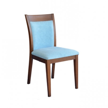 Modern Wooden Armchair Painted With Turquoise Fabric