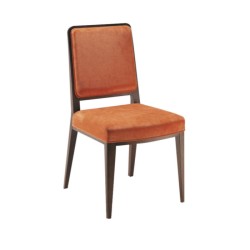 Turuncu Kumaş Döşemeli Modern Eskitme Sandalye Turuncu Kumaş Döşemeli Modern Eskitme Sandalye